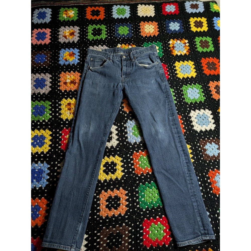 J Crew Jeans Mens 30x30 (30x28.5) Blue 484‎ Slim Straight Medium Wash Denim